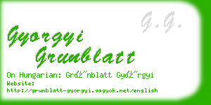 gyorgyi grunblatt business card